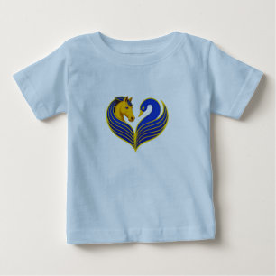 レースするハートと癒しの泉の子供用Tシャツ ベビーTシャツ