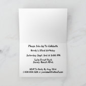 レースでパーティの招待状 カード (内部)