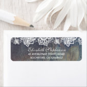 レースとウッドヴィンテージ素朴の結婚式 ラベル (インサイチュ)