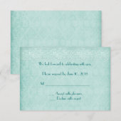 レースとダマスクの返信 招待状 (正面/裏面)