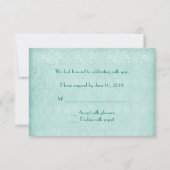 レースとダマスクRSVP 招待状 (正面)