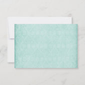 レースとダマスクRSVP 招待状 (裏面)