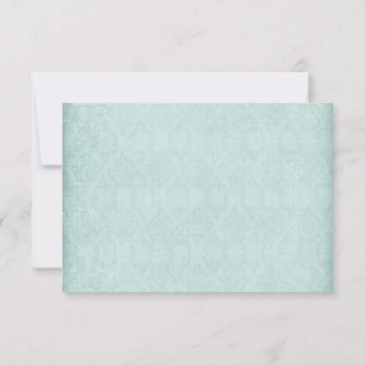 レースとダマスクRSVP 招待状 (裏面)