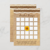 レースとツインのひまわり バルーン ブライダルシャワー ビンゴ (正面/裏面)