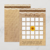 レースとツナのひまわり バルーン ブライダルシャワー ビンゴ (正面/裏面)
