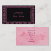 レースとバラ 名刺 (正面/裏面)