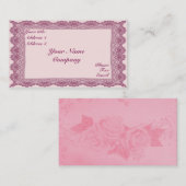 レースとバラ 名刺 (正面/裏面)