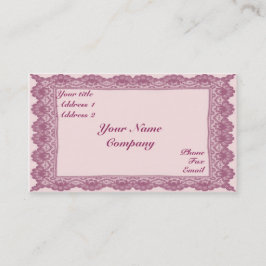 レースとバラ 名刺