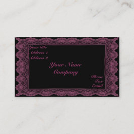 レースとバラ 名刺