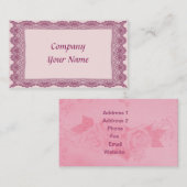 レースとバラ 名刺 (正面/裏面)