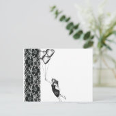 レースとバルーン ポストカード (スタンド正面)