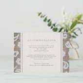 レースとバーラップの国の結婚式施設 エンクロージャーカード (スタンド正面)