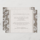 レースとバーラップの国の結婚式施設 エンクロージャーカード (正面/裏面)