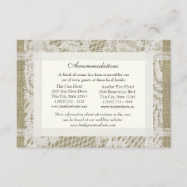 レースとバーラップの検索方向インサート エンクロージャーカード