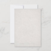 レースとバーラップ素朴な田舎の結婚式RSVP 出欠カード (裏面)