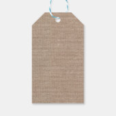 レースとバーラップ結婚ズ ギフトタグ (裏面)