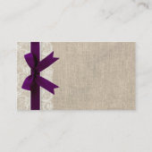 レースとバー素朴ラ結婚ップの名前座席表 プレイスカード (裏面)