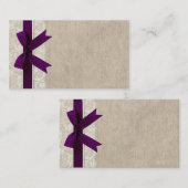 レースとバー素朴ラ結婚ップの名前座席表 プレイスカード (正面/裏面)