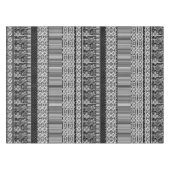 レースとパッチワークの白黒パターン テーブルクロス (正面(横))