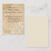 レースとパールの結婚式 披露宴 封筒 エンクロージャーカード (正面/裏面)