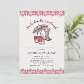 レースとフローラバチェロレッテ週末招待状 (スタンド正面)