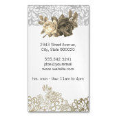 レースとフローラ美容師 マグネット名刺 (正面縦)