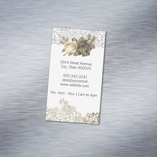 レースとフローラ美容師 マグネット名刺 (インサイチュ)