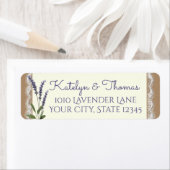 レースとラベンダーアドレス ラベル (インサイチュ)