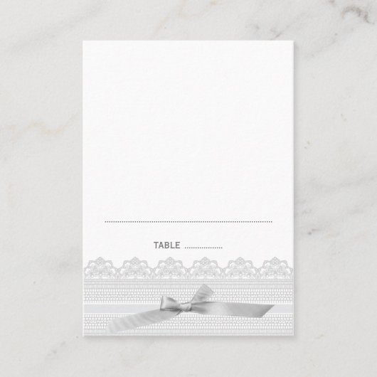 レースとリボンの座席表 プレイスカード (正面)