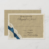 レースと海軍の弓国の応答カード 出欠カード (正面/裏面)