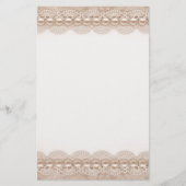 レースと真珠のテクスチャ文房具 便箋 (正面)