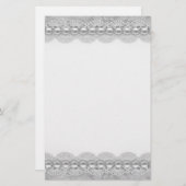 レースと真珠のテクスチャ文房具 便箋 (正面/裏面)