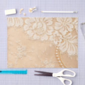 レースと真珠 薄葉紙 (クラフト)