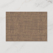 レースと素朴バーラップの予約座席 プレイスカード (裏面)