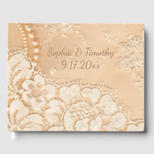 レースと結婚真珠 ゲストブック (正面)