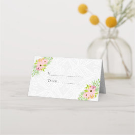 レースと花 プレイスカード