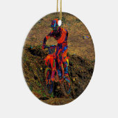 レースに勝つ – モトクロスレーサーセラミックオーナメント セラミックオーナメント (右)