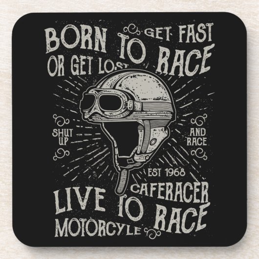 レースに生まれは高速カフェレーサーオートバイを取得 コースター (正面)