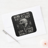 レースに生まれは高速カフェレーサーオートバイを取得 スクエアシール (封筒)