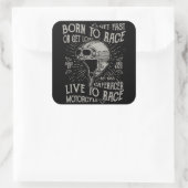 レースに生まれは高速カフェレーサーオートバイを取得 スクエアシール (バッグ)