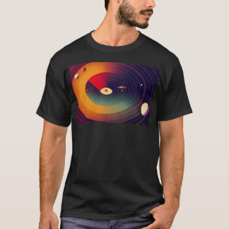 レースのまわりにサターンヴィンテージトラベルデザイン2 Tシャツ