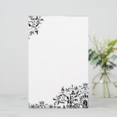 レースのようでロマンチックな静止した 便箋 (スタンド正面)