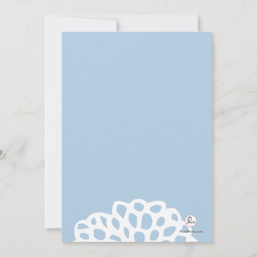 レースのようで白い宗教招待状 招待状 (裏面)