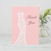 レースのようなピンクは感謝していしています サンキューカード (スタンド正面)