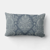 レースのようなヴィンテージ-旧式なティール（緑がかった色）の緑 ランバークッション (裏面)