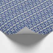 レースのような濃紺のビクトリアンなプリント ラッピングペーパー (角)