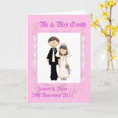 レースのような結婚式 カード (黄色い花)