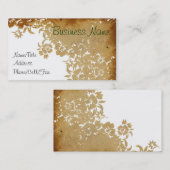 レースのような花パターン 名刺 (正面/裏面)