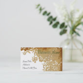 レースのような花パターン 名刺 (スタンド正面)