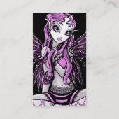 "レースのような"ゴシック様式ピンクのバレンタインの妖精の名刺 名刺 (裏面)